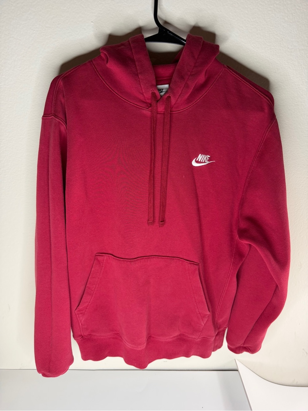 Nike Red Fleece Pullover Hoodie Jacket Men’s Size Small Long Sleeve
